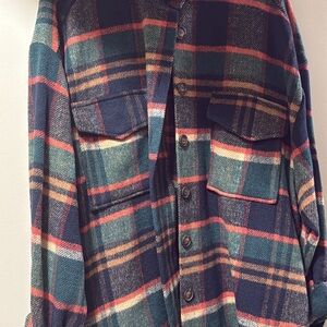 Plaid Button-Up Shirt